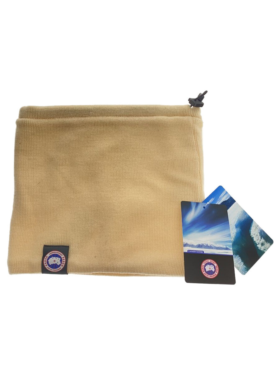 【中古】CANADA GOOSE◆マフラー/ウール/ベージュ/無地/レディース/5216M/MERINO NECK GAITOR【服飾雑貨他】