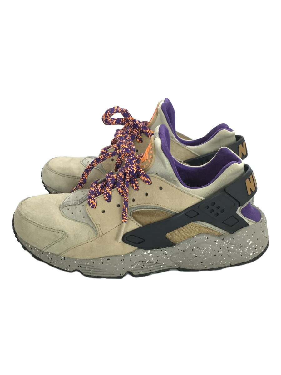 【中古】NIKE◆AIR HUARACHE RUN PRM/エアハラチランプレミアム/ベージュ/704830-200/26cm/BE【シューズ】