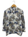 【中古】GUY ROVER◆ハワイ/アロハ/長袖シャツ/M/コットン/GRY/総柄/2450GR358LJ/24-11-1447-531【メンズウェア】(4)