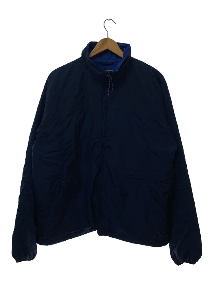 【中古】BURTON◆ダウンジャケット/L/ポリエステル/ネイビー/無地/パフジャケット【メンズウェア】