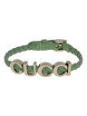 【中古】GUCCI◆ブレスレット/レザー/GRN/レディース/GUCCIロゴ/【服飾雑貨他】