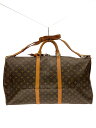 【中古】LOUIS VUITTON◆キーポル・バンドリエール60_モノグラム・キャンバス/PVC/BRW【バッグ】