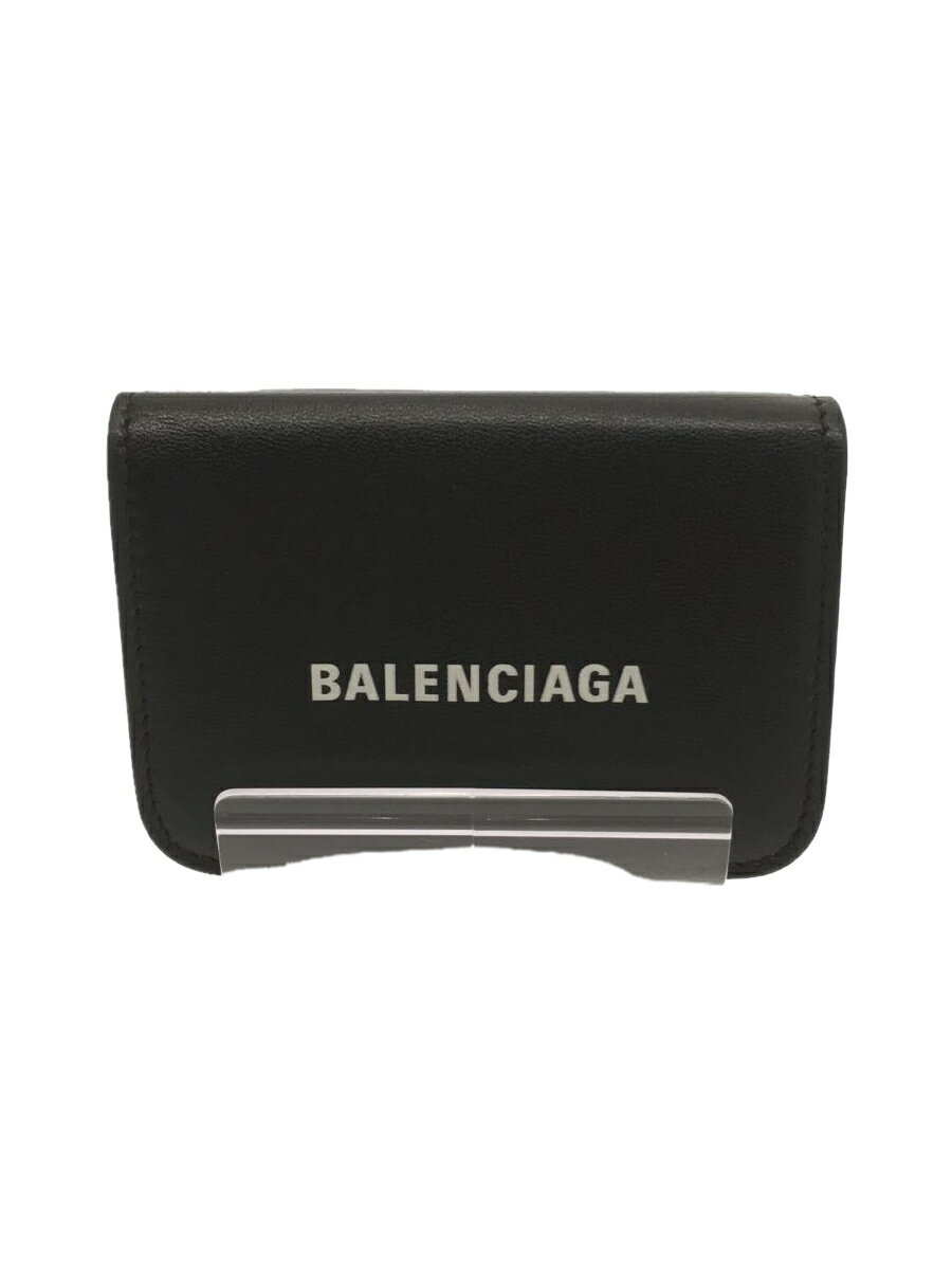 【中古】BALENCIAGA◆3つ折り財布/レザ