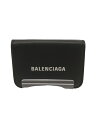 【中古】BALENCIAGA◆3つ折り財布/レザー/BLK/メンズ【服飾雑貨他】