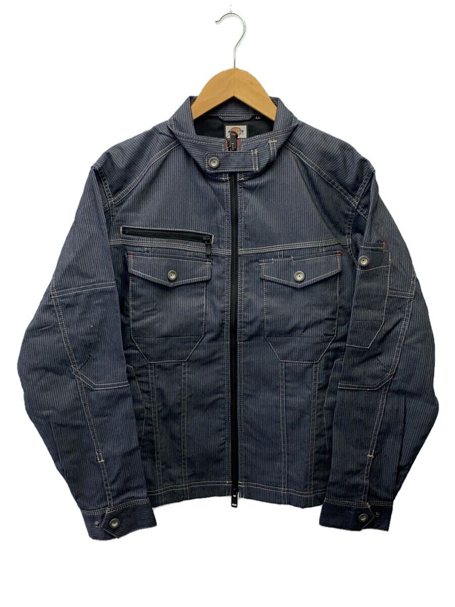 【中古】DICKIES◆オーバーオール/LL/コットン/BLU/ストライプ/D-1111【メンズウェア】