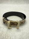 【中古】GUCCI◆ブーツモチーフバックル/SIZE:85・34/ベルト/BEG/総柄/レディース/138455・2143【服飾雑貨他】