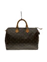 【中古】LOUIS VUITTON◆1)スピーディ35_モノグラム・キャンバス_BRW/PVC/BRW【バッグ】