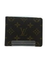 【中古】LOUIS VUITTON◆2つ折り財布/レザー/BRW/メンズ/m60865【服飾雑貨他】