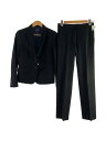 【中古】Paul Smith◆BLACKレーベル/セットアップ/40/ウール/BLK/ストライプ/カシ混/パンツ38【レディースウェア】