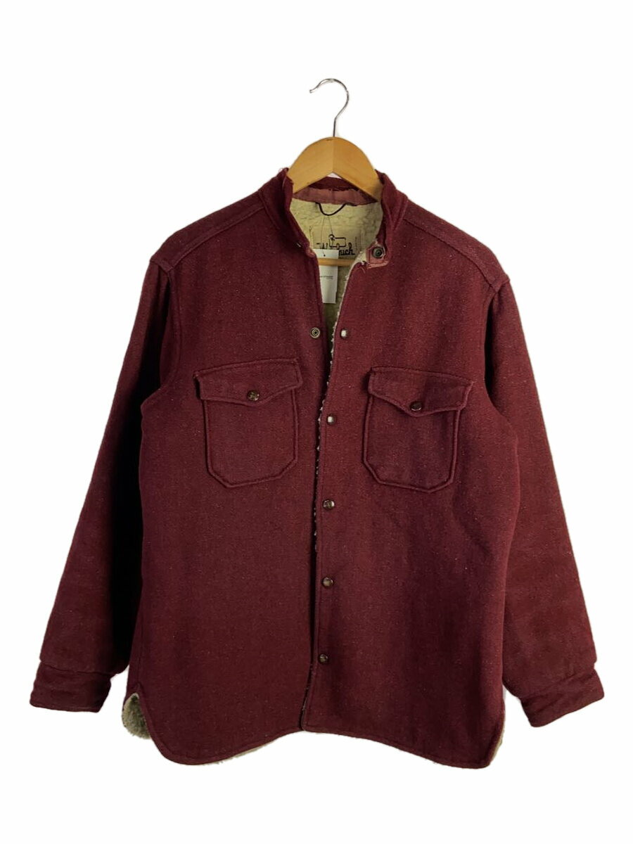 【中古】Woolrich◆ジャケット/M/ウール/BRD/襟カットオフ【メンズウェア】