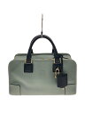 【中古】LOEWE◆ハンドバッグ/レザー/GRN/無地【バッグ】