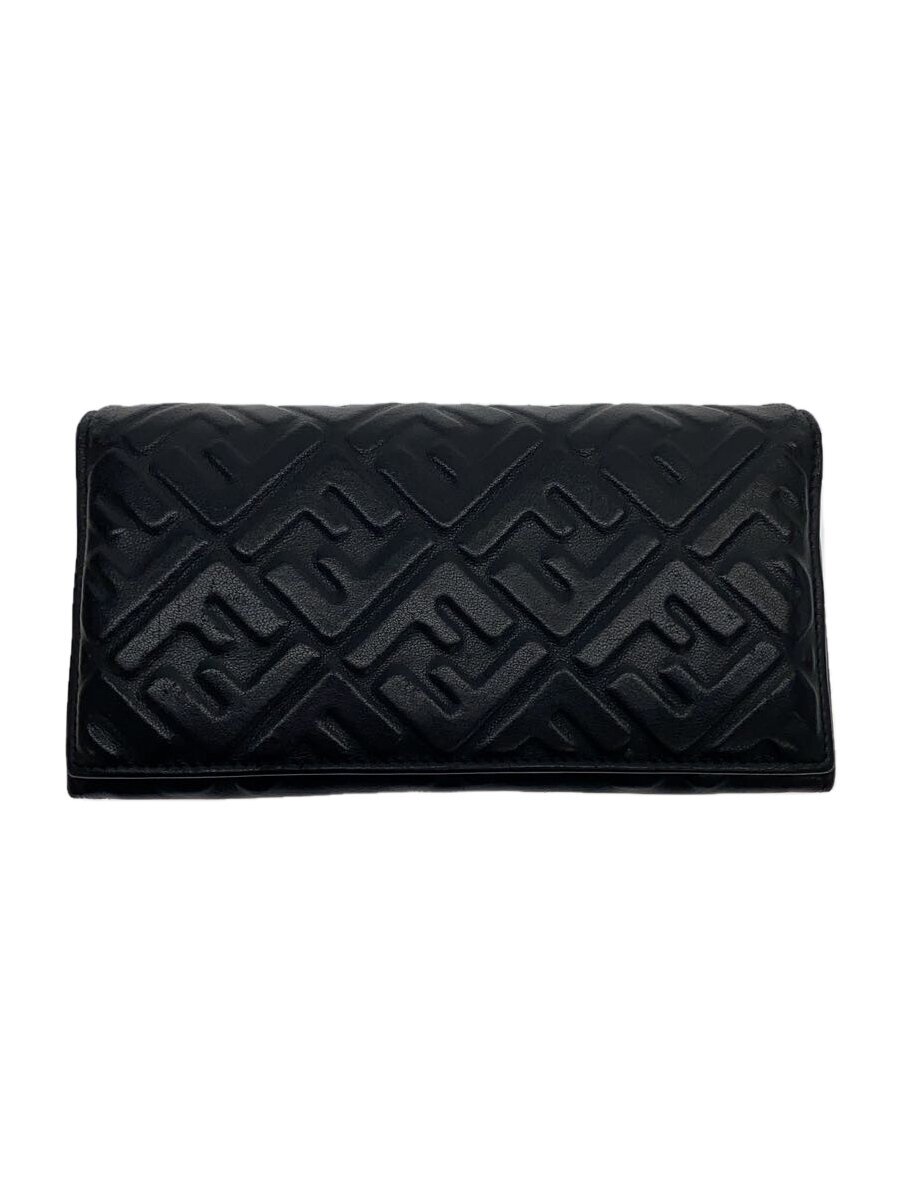 【中古】FENDI◆長財布/レザー/BLK/総柄/メンズ/7M0264 A72V【服飾雑貨他】