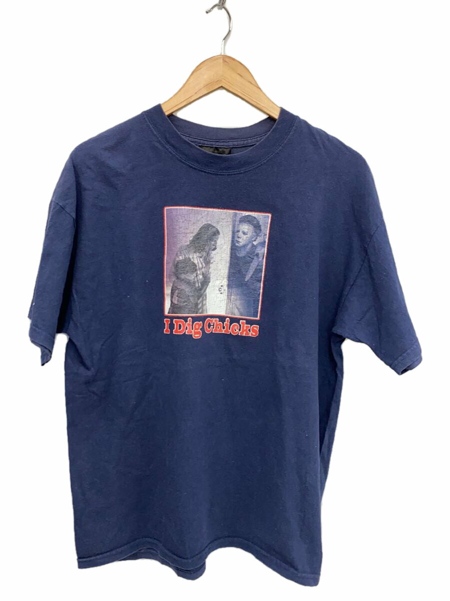 【中古】00s/USA製/HALLOWEEN/Tシャツ/コットン/NVY【メンズウェア】