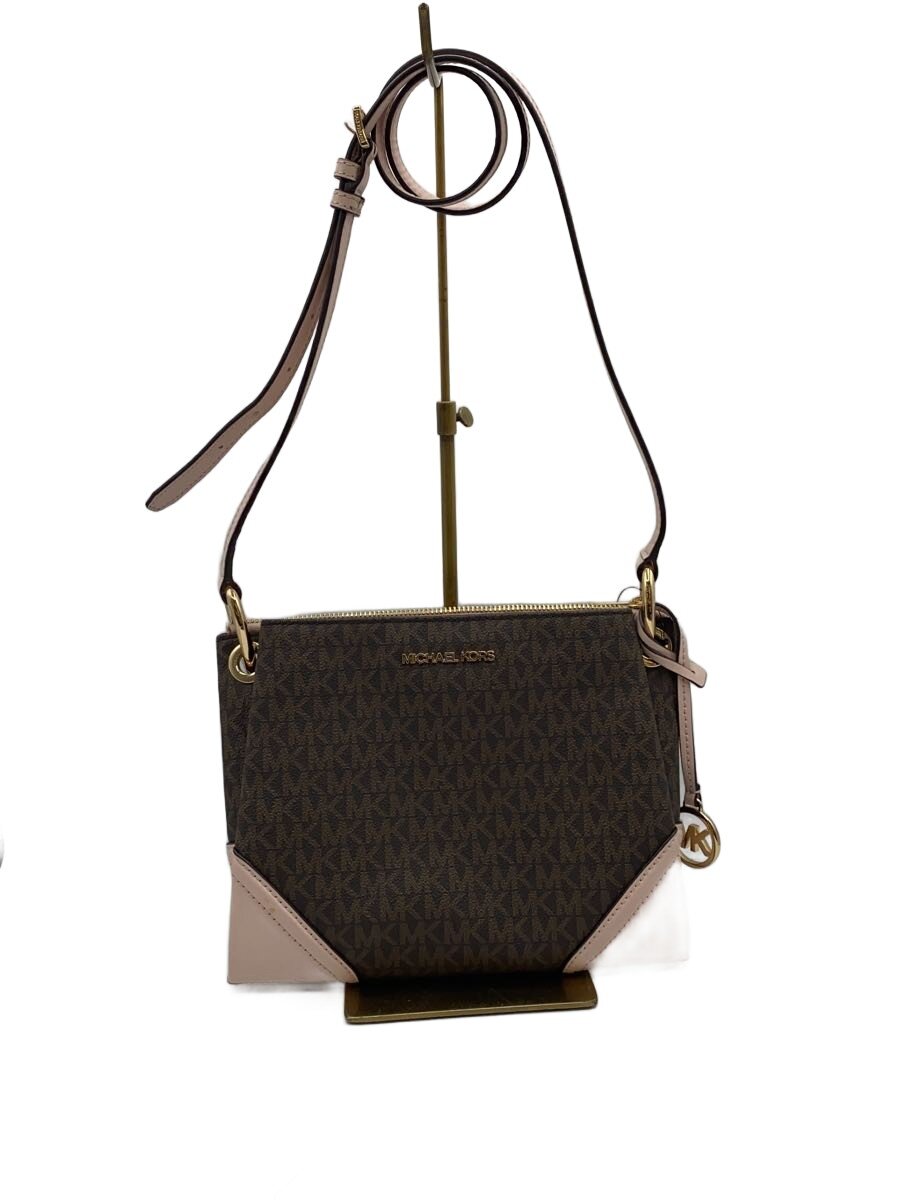 【中古】MICHAEL KORS◆ショルダーバッグ/PVC/BRW/BA-2003//【バッグ】