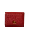 【中古】GUCCI◆3つ折り財布/レザー/RED/レディース/474746【服飾雑貨他】