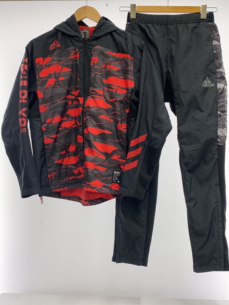 【中古】adidas◆セットアップ/M/ポリエステル/BLK/無地/dm8702【メンズウェア】