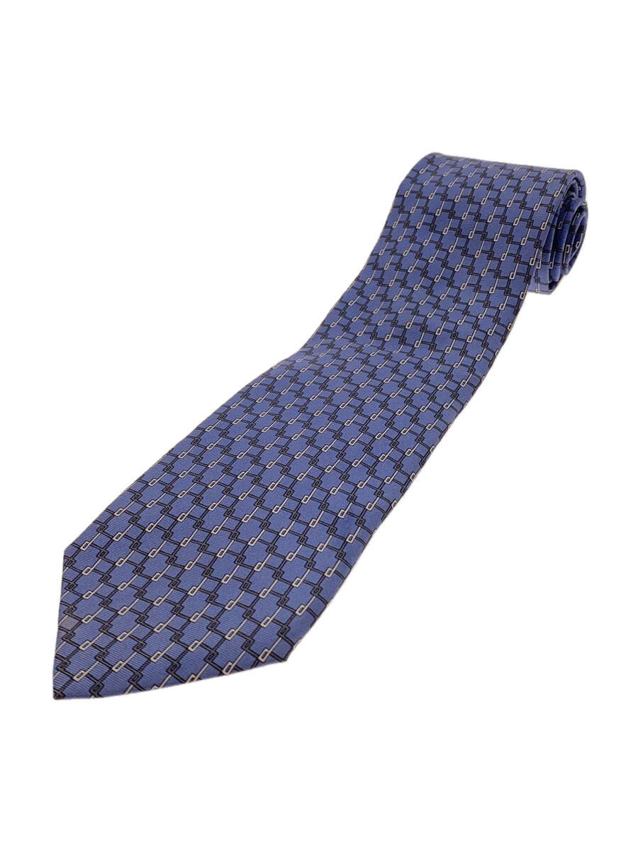 【中古】dunhill◆ネクタイ/シルク/BLU/総柄/メンズ【服飾雑貨他】