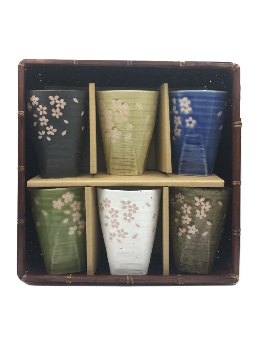 【中古】湯呑/6点セット/ホワイト/美濃焼//【キッチン用品】