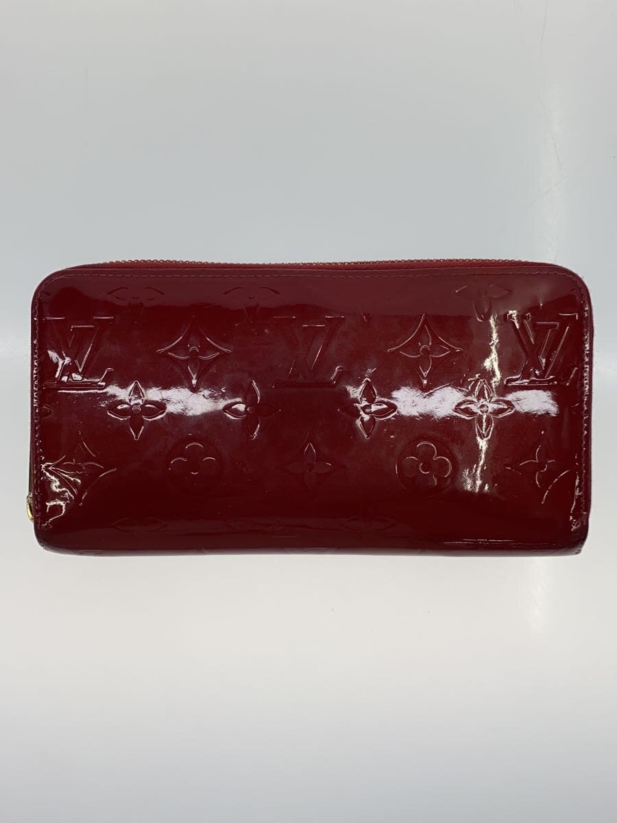 【中古】LOUIS VUITTON◆ジッピー・ウォレット_モノグラム・ヴェルニ_RED/エナメル/RED/レディース【服飾雑貨他】(4.0)