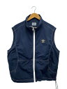 【中古】9090◆ナイロンベスト/L/ナイロン/NVY/無地【メンズウェア】