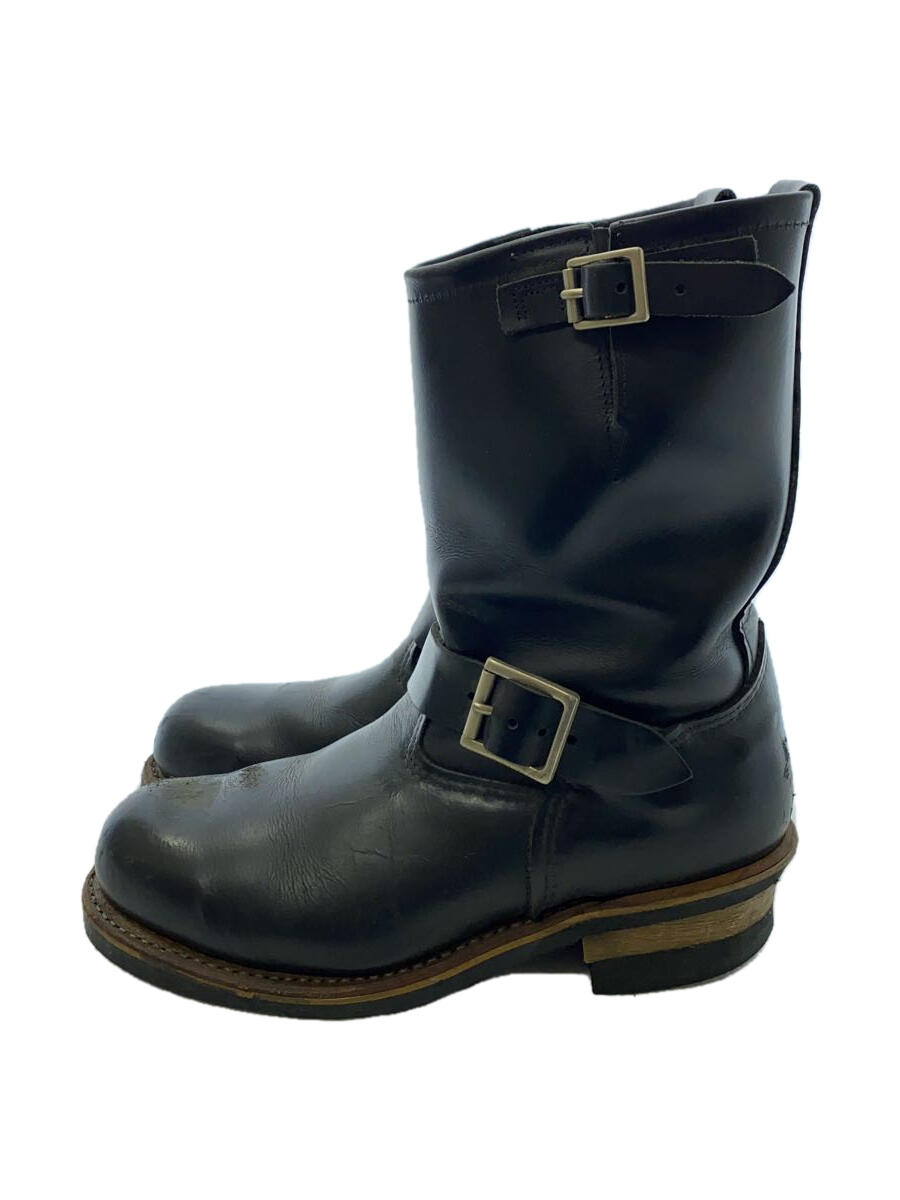 【中古】RED WING◆エンジニアブーツ/US7.5/BLK/レザー/2268【シューズ】