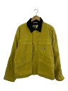 【中古】STUSSY◆Washed Canvas Shop Jacket/115589/カバーオール/M/コットン/YLW【メンズウェア】