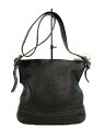 【中古】COACH◆ショルダーバッグ/レザー/BLK/無地/1427【バッグ】