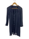 【中古】UNDERCOVER◆07SS/長袖ブラウス/2/シルク/NVY/7s58-0p7/襟元に汚れ/袖色褪せ【レディースウェア】(4)