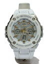 【中古】CASIO◆ソーラー腕時計・G-SHOCK/デジアナ/--/WHT/WHT【服飾雑貨他】