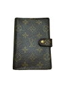 【中古】LOUIS VUITTON◆アジェンダPM_モノグラム_BRW/レザー/ブラウン/レディース【服飾雑貨他】