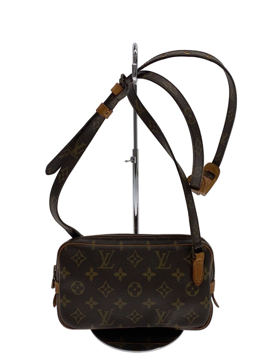 LOUIS VUITTON - 【中古】LOUIS VUITTON◆ポシェット・マルリー・バンドリエール_モノグラム・キャンバス/PVC/BRW【バッグ】