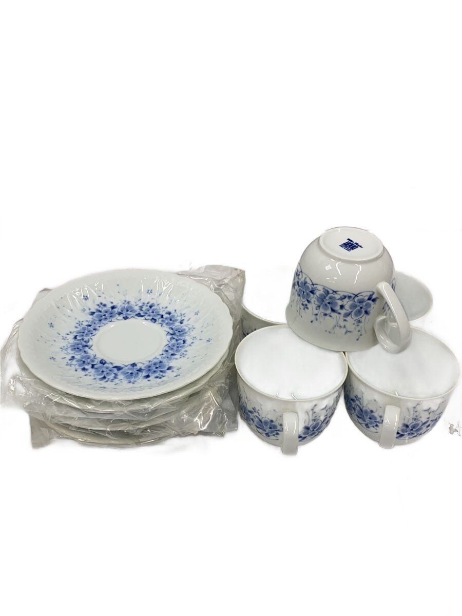 【中古】HOYA◆カップ ソーサー/5点セット/WHT//【キッチン用品】