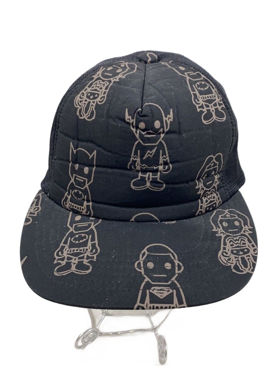 Cap - 【中古】A BATHING APE◆×DC COMICS/キャップ/FREE/ポリエステル/BLK/メンズ【服飾雑貨他】