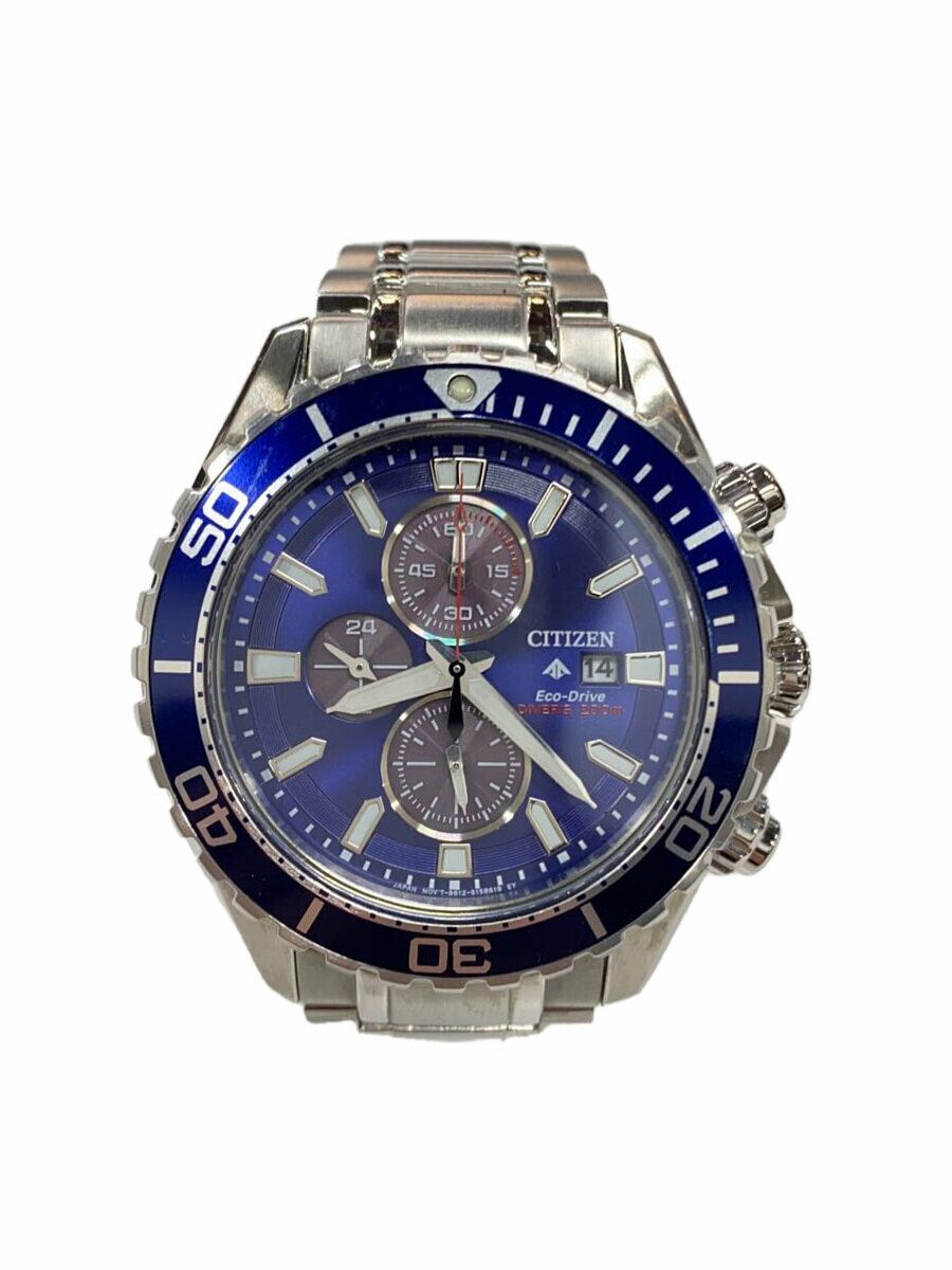 【中古】CITIZEN◆ソーラー腕時計/アナログ/ステンレス/BLU/SLV/CA0710-91l//【服飾雑貨他】