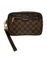 【中古】LOUIS VUITTON◆ポシェット・ビエ・マカオ_ダミエ・エベヌ_BRW/PVC/BRW【バッグ】