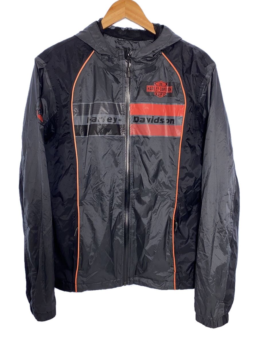 【中古】HARLEY DAVIDSON◆ナイロンジャケット/裏メッシュ/ブラック/M【メンズウェア】