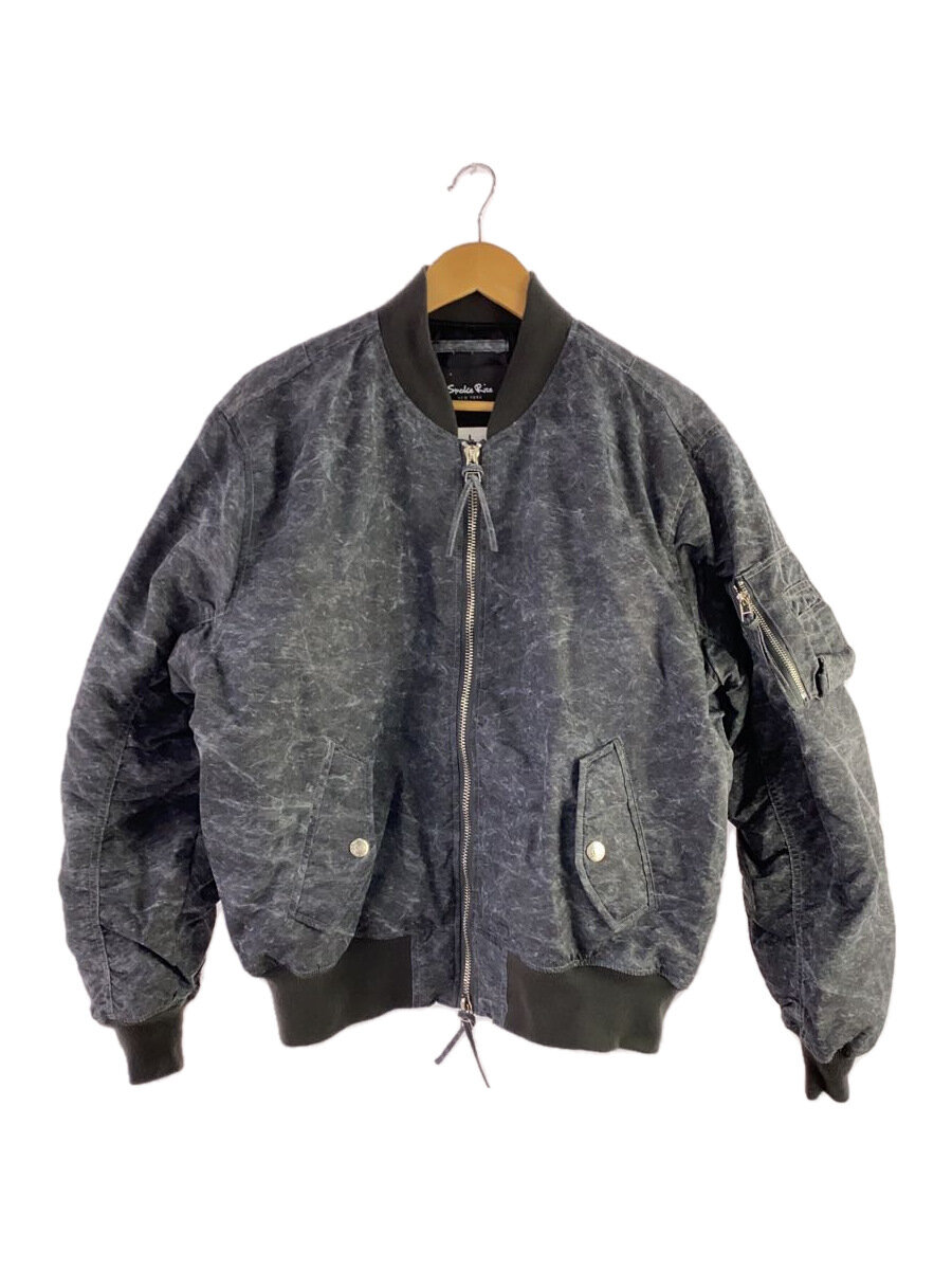 【中古】SMOKE RISE◆ジャケット/L/ナイロン/GRY/総柄【メンズウェア】
