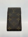 【中古】LOUIS VUITTON◆エテュイ・シガレット_モノグラム・キャンバス_BRW/レザー/BRW/総柄/メンズ【服飾雑貨他】