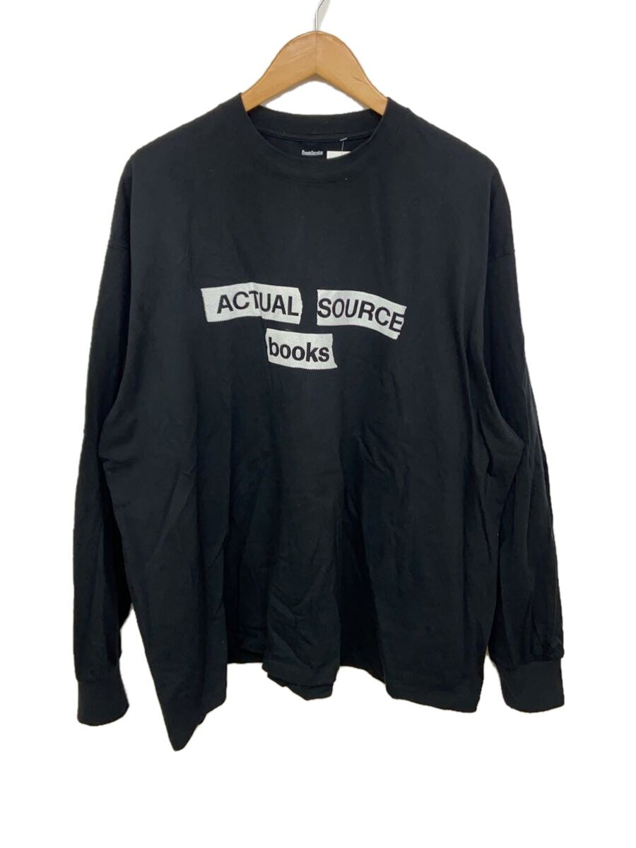 FreshService◆長袖Tシャツ/L/コットン/BLK/AS×FS CORPORATE L/S TEE “TAP