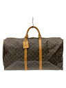 【中古】LOUIS VUITTON◆キーポル・バンドリエール60_モノグラム・キャンバス_BRW/PVC/BRW【バッグ】