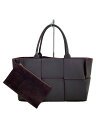 【中古】BOTTEGA VENETA◆トートバッグ[仕入]/レザー/ボルドー/無地/609175【バッグ】