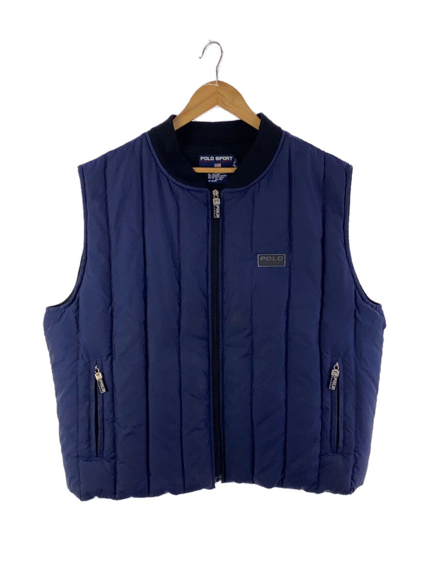 【中古】POLO SPORT◆ダウンベスト/XXL/ポリエステル/NVY【メンズウェア】