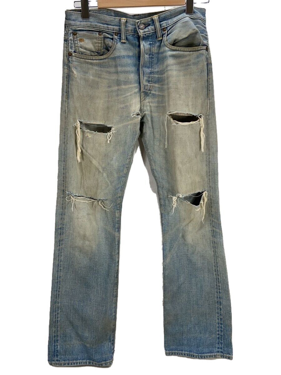【中古】RRL◆ダメージ加工/ヴィンテージ加工/ボトム/29/デニム/IDG//【メンズウェア】