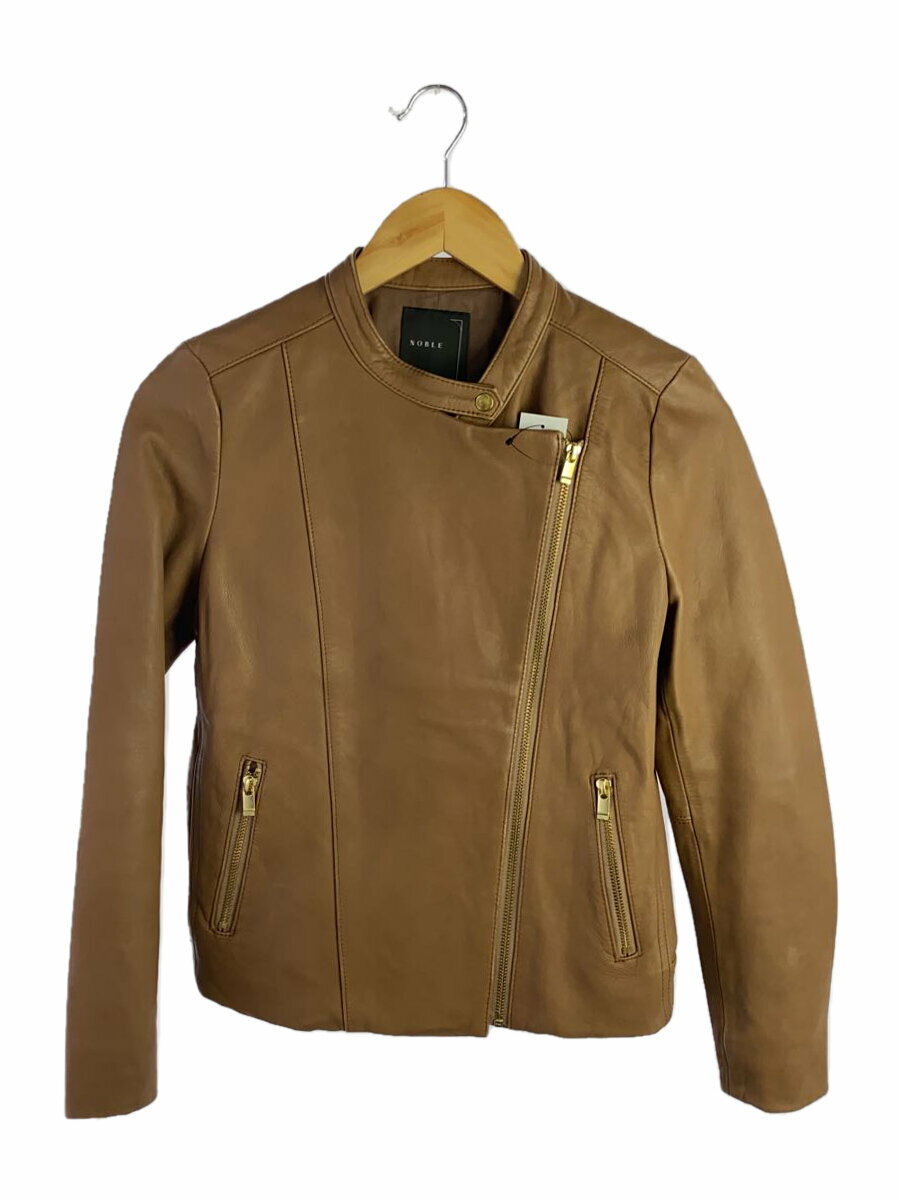【中古】Spick and Span Noble◆レザージャケット・ブルゾン/38/羊革/BRW/17-011-240-7001-3-0【レディースウェア】