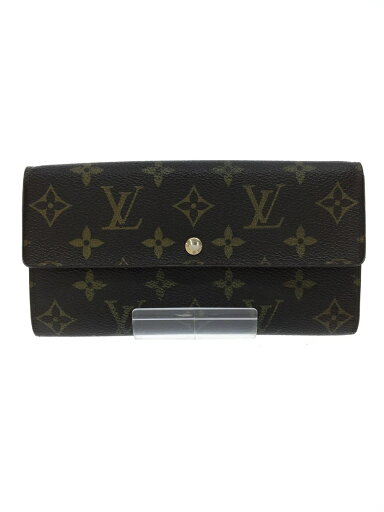 【中古】LOUIS VUITTON◆ポルト・フォイユ・サラ(OLD)_モノグラム_BRW/PVC/BRW【服飾雑貨他】 【中古】LOUIS VUITTON◆ポルト・フォイユ・サラ(OLD)_モノグラム_BRW/PVC/BRW【服飾雑貨他】