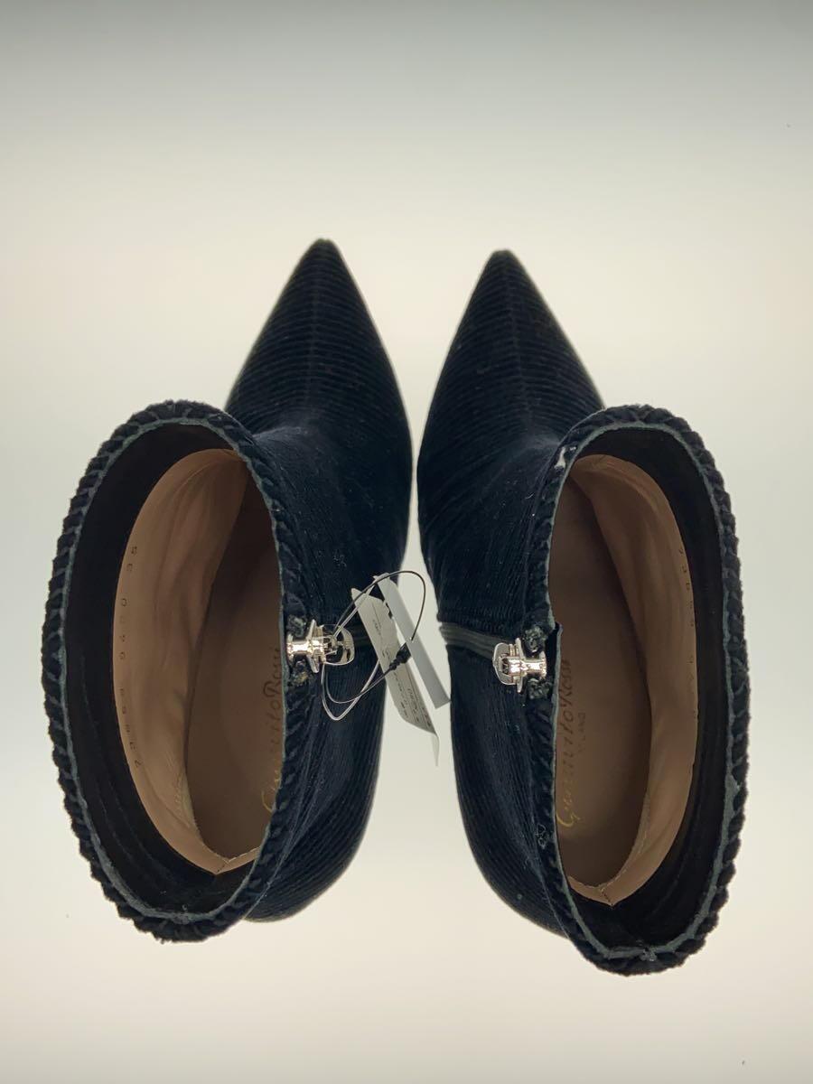 【中古】Gianvito Rossi◆ショートブーツ/35/BLK/コーデュロイ【シューズ】