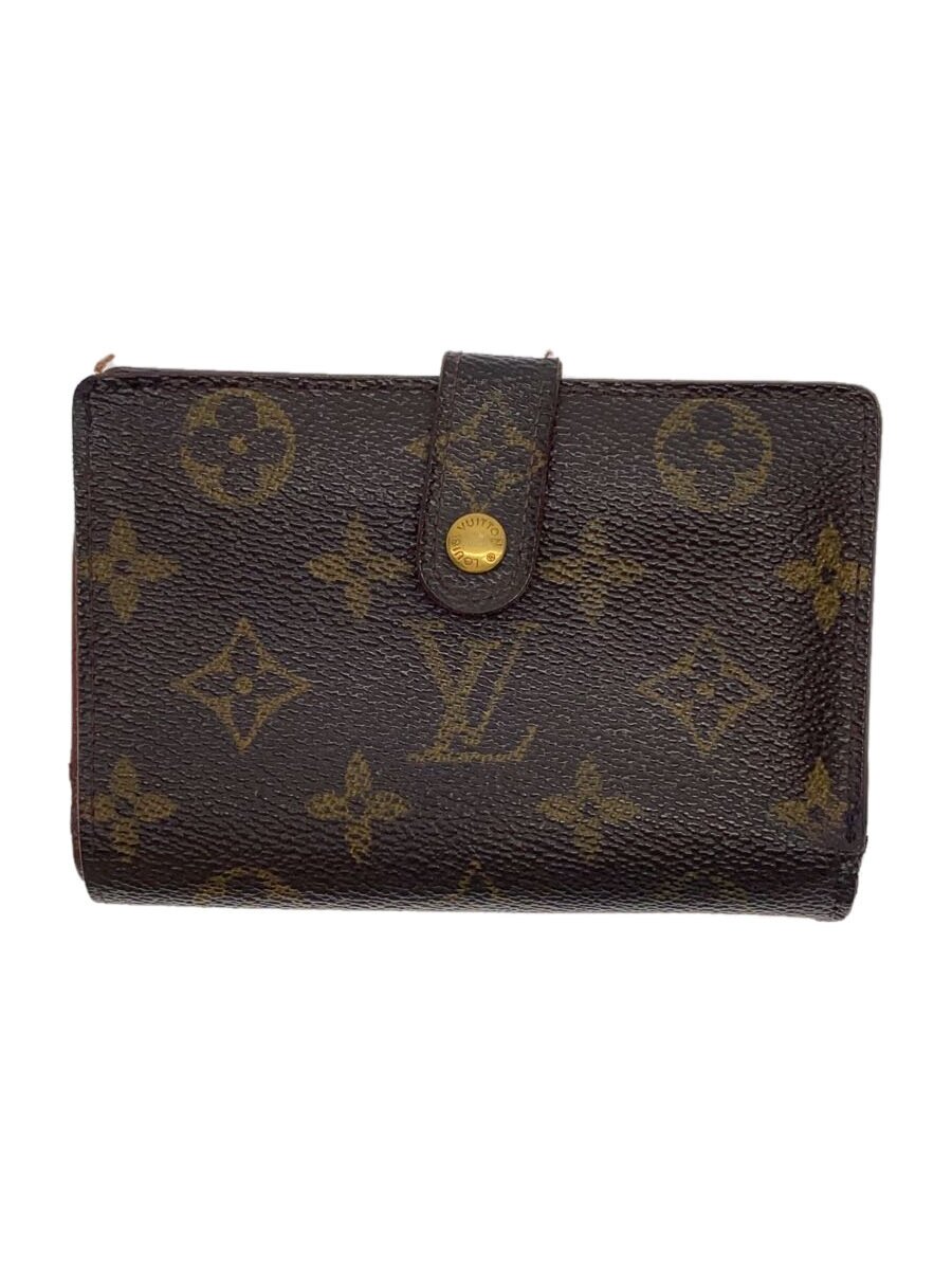 【中古】LOUIS VUITTON◆ポルト・フォイユ・ヴィエノワ_モノグラム・キャンバス_BRW/PVC/BRW/総柄/レディース【服飾雑貨他】