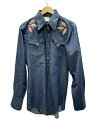 【中古】H BAR C◆70s〜/長袖シャツ/--/コットン/IDG/無地//【メンズウェア】