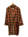 【中古】ARISTO ROBE/70s/プリントネル/カーディガン(薄手)/レッド/チェック【メンズウェア】