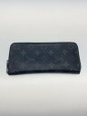 【中古】LOUIS VUITTON◆ジッピー・ウォレット・ヴェルティカル_モノグラム・エクリプス_BLK/PVC/BLK/メンズ【服飾雑貨他】